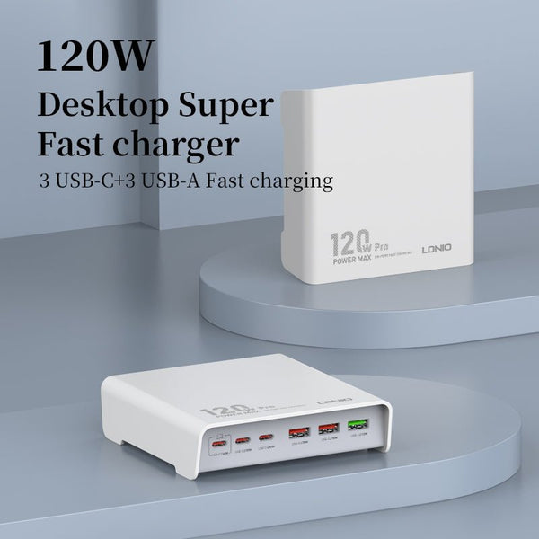 120W Multi-ports Desktop Charging Station Q605 - Khaas Tech N Games