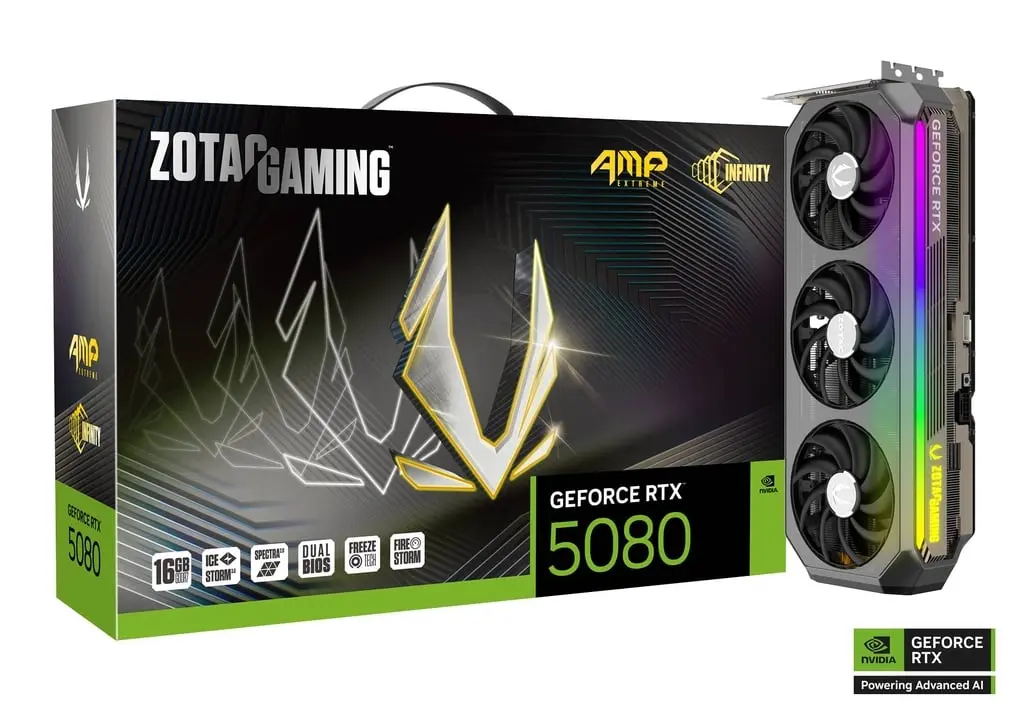 Zotac Gaming GeForce RTX 5080 AMP Extreme Infinity 16GB GDDR7 Graphic Card