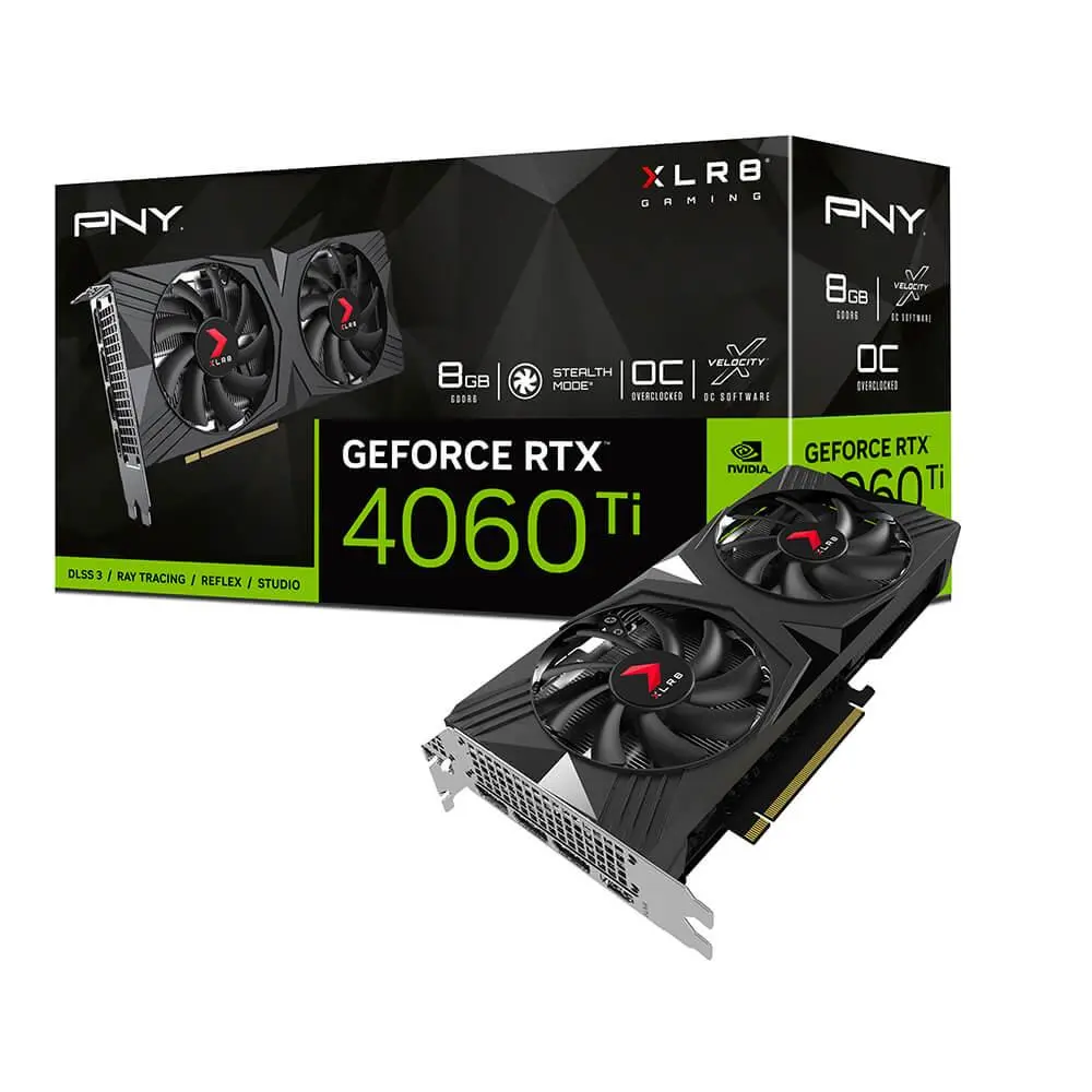 PNY GeForce RTX 4060 Ti 8GB VERTO OC Dual Fan DLSS 3 Graphics Card